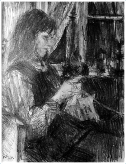 Flicka vid fönster © Bengt Ander